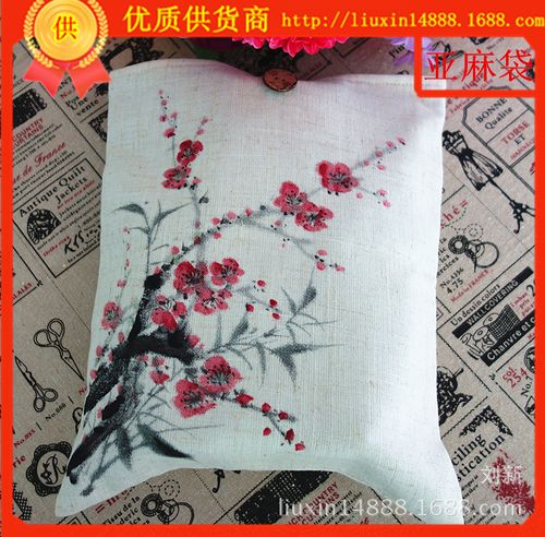 广东深圳厂家生产双边拉绳纯麻布袋 黄亚麻布袋制作 手工皂包工艺品